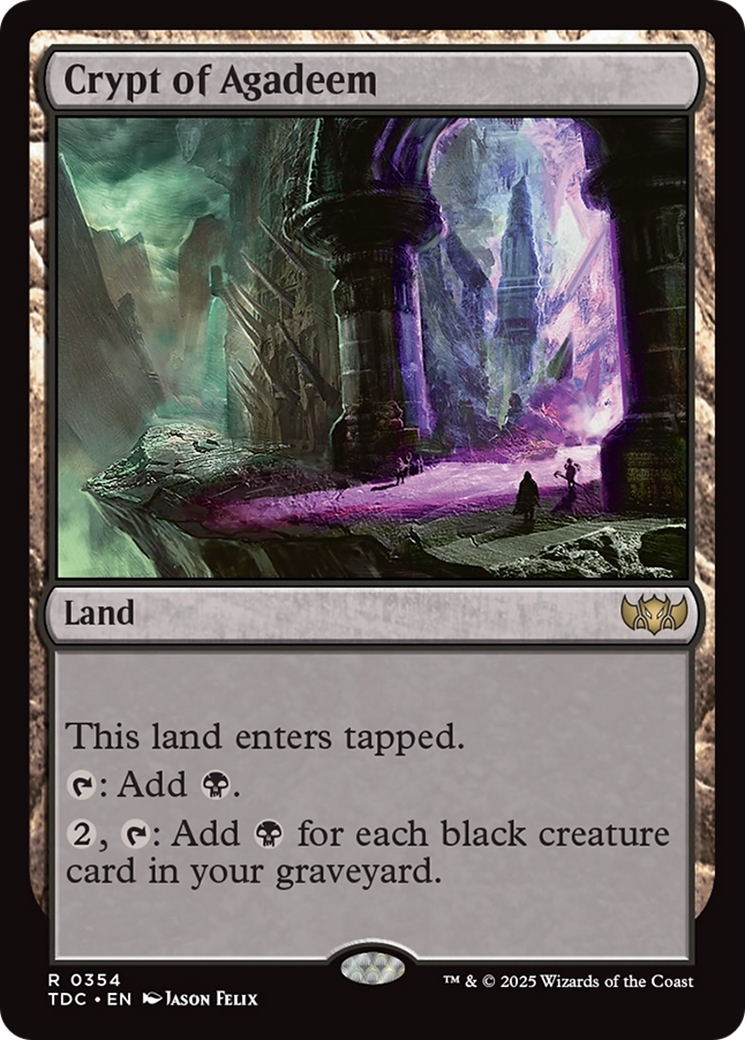 Crypt of Agadeem [Tarkir: Dragonstorm Commander] | Devastation Store