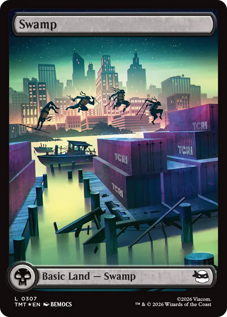 Swamp (0307) (Surge Foil) [Teenage Mutant Ninja Turtles] | Devastation Store