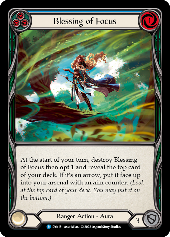 Blessing of Focus (Blue) [DYN161] (Dynasty)  Rainbow Foil | Devastation Store