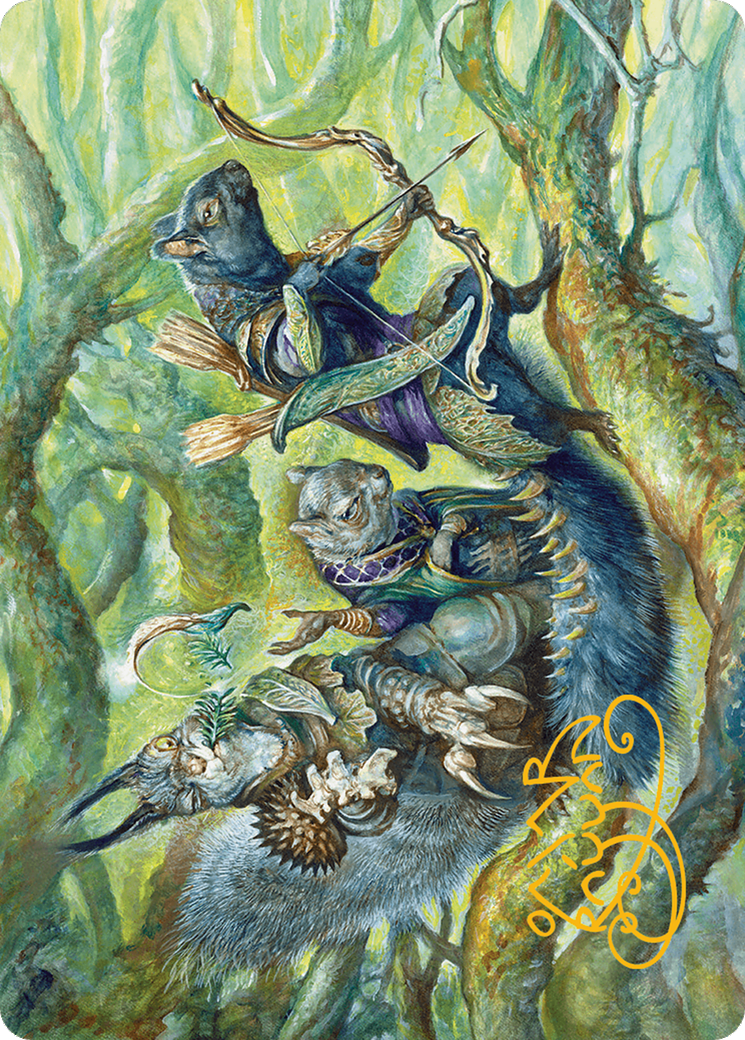 The Odd Acorn Gang Art Card (Gold-Stamped Signature) [Bloomburrow Art Series] | Devastation Store