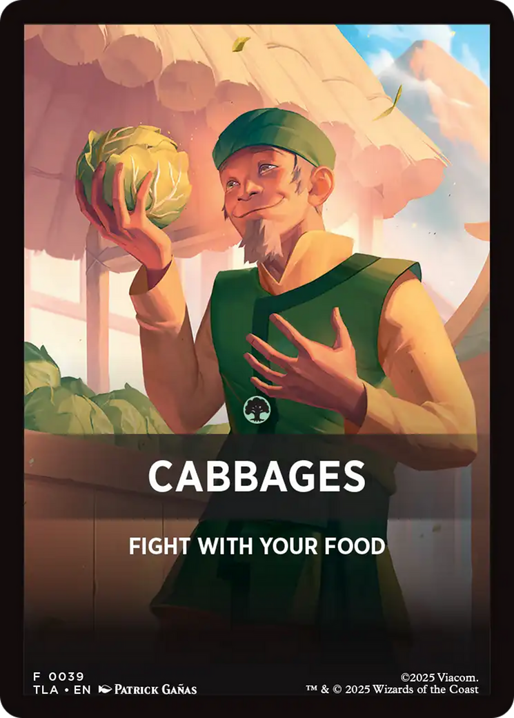 Cabbages Theme Card [Avatar: The Last Airbender Tokens] | Devastation Store