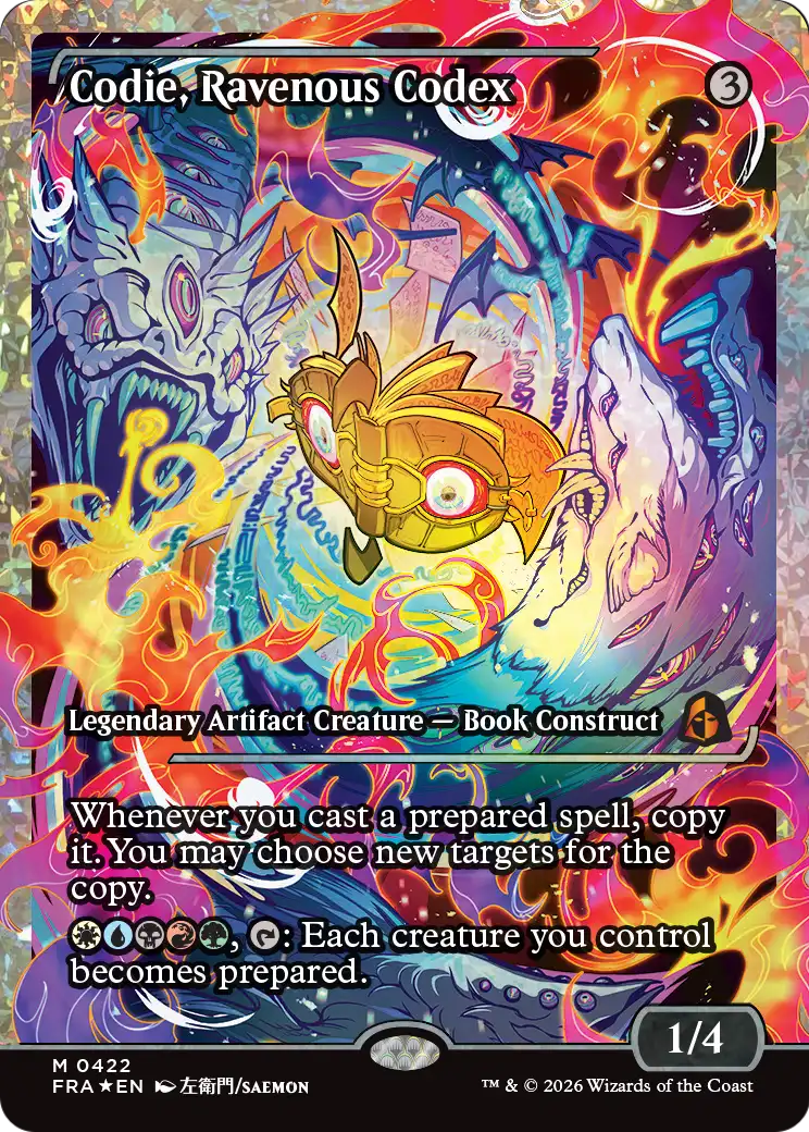 Codie, Ravenous Codex (Showcase) (Fracture Foil) [Reality Fracture] | Devastation Store