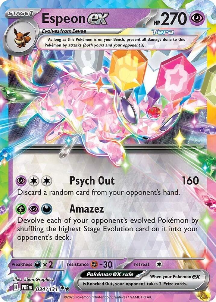 Espeon ex (034/131) [Scarlet & Violet: Prismatic Evolutions] | Devastation Store