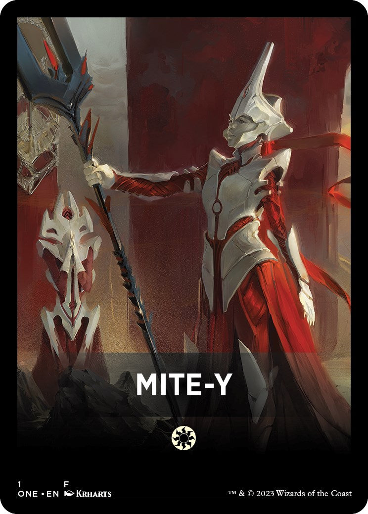 Mite-Y Theme Card [Phyrexia: All Will Be One Tokens] | Devastation Store