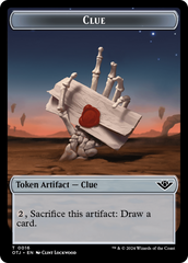 Mercenary // Clue Double-Sided Token [Outlaws of Thunder Junction Tokens] | Devastation Store