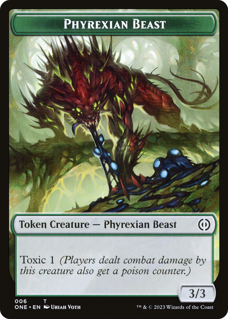 Phyrexian Goblin // Phyrexian Beast Double-Sided Token [Phyrexia: All Will Be One Tokens] | Devastation Store