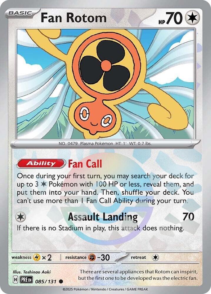 Fan Rotom (085/131) (Poke Ball Pattern) [Scarlet & Violet: Prismatic Evolutions] | Devastation Store