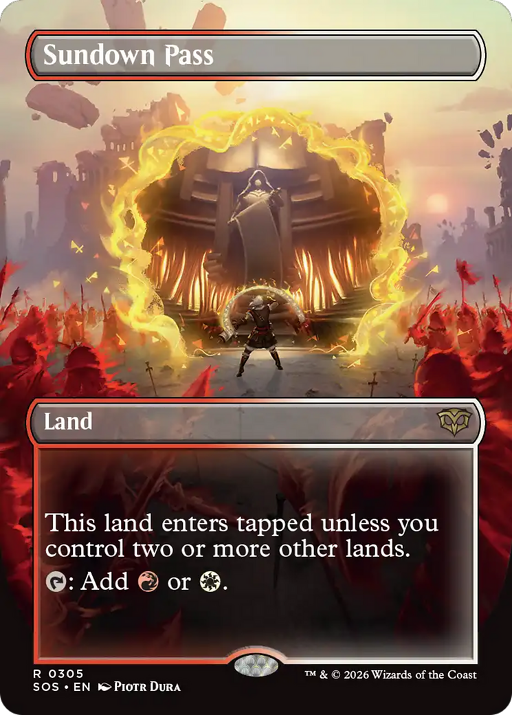 Sundown Pass (Borderless) [Secrets of Strixhaven] | Devastation Store