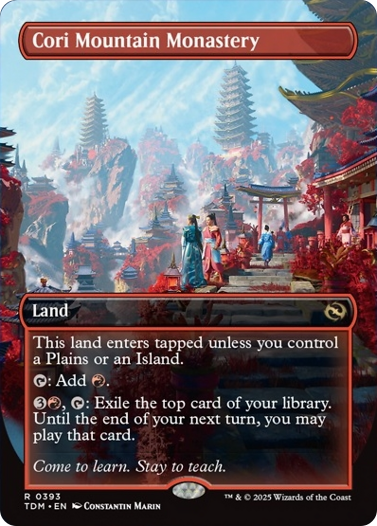 Cori Mountain Monastery (Borderless) [Tarkir: Dragonstorm] | Devastation Store