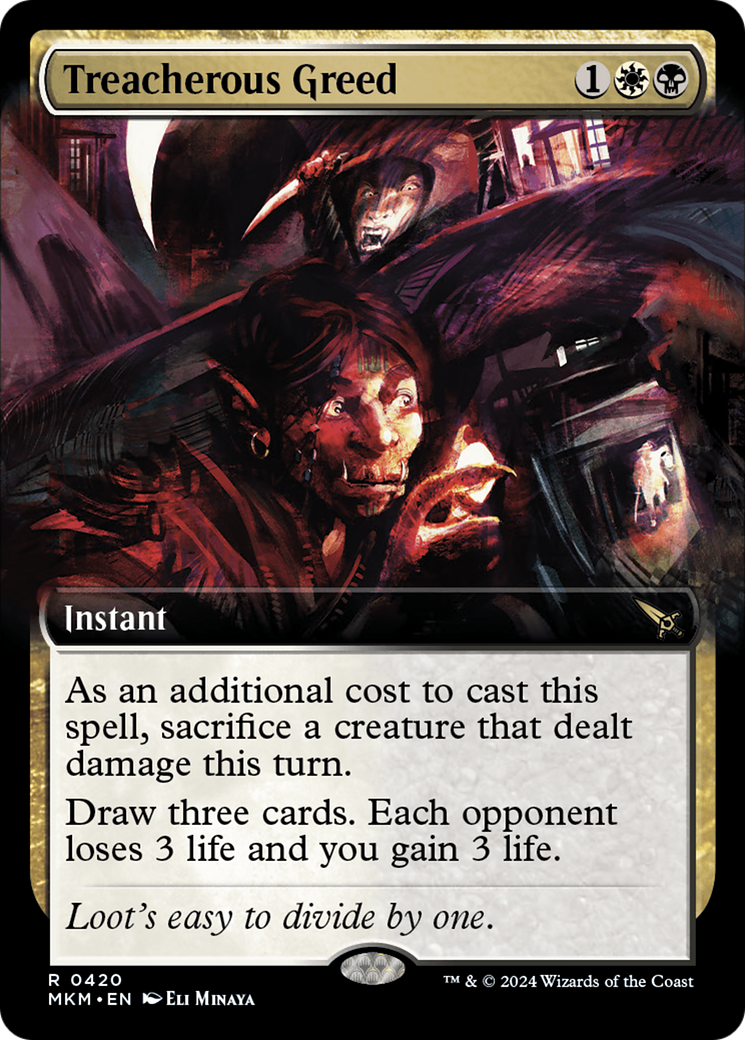 Treacherous Greed (Extended Art) [Murders at Karlov Manor] | Devastation Store