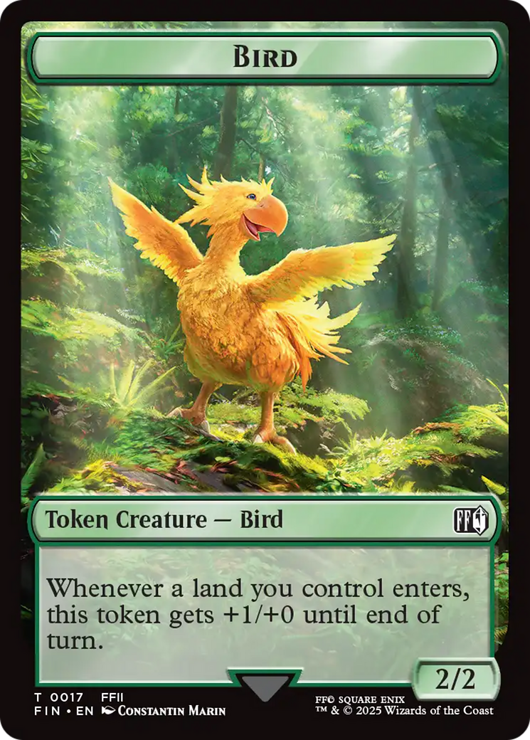 Hero (0008) // Bird (0017) Double-Sided Token [FINAL FANTASY Tokens] | Devastation Store