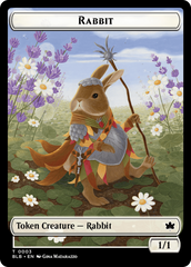 Agate Instigator // Rabbit Double-Sided Token [Bloomburrow Commander Tokens] | Devastation Store