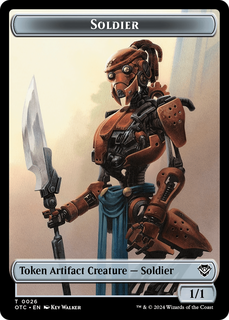 Drake // Soldier (0026) Double-Sided Token [Outlaws of Thunder Junction Commander Tokens] | Devastation Store