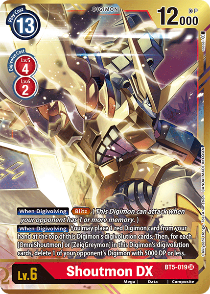 Shoutmon DX [BT5-019] (Alternate Art) [Battle of Omni] | Devastation Store