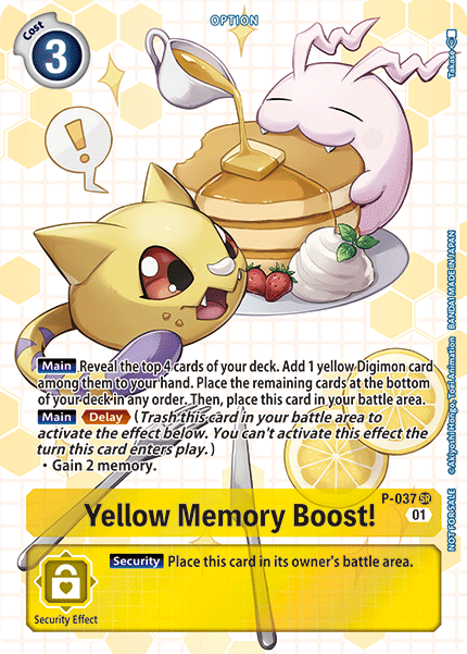 Yellow Memory Boost! [P-037] (Box Promotion Pack - Next Adventure) [Promotional Cards] | Devastation Store