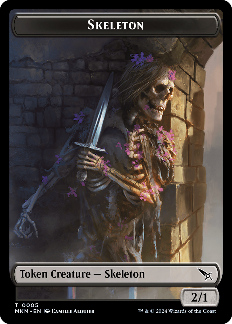 Skeleton Token [Murders at Karlov Manor Tokens] | Devastation Store