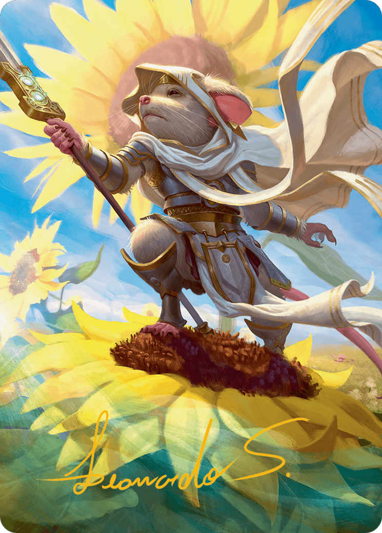 Elspeth, Sun's Champion Art Card (Gold-Stamped Signature) [Bloomburrow Art Series] | Devastation Store