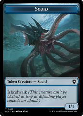 Steelburr Champion // Squid Double-Sided Token [Bloomburrow Commander Tokens] | Devastation Store