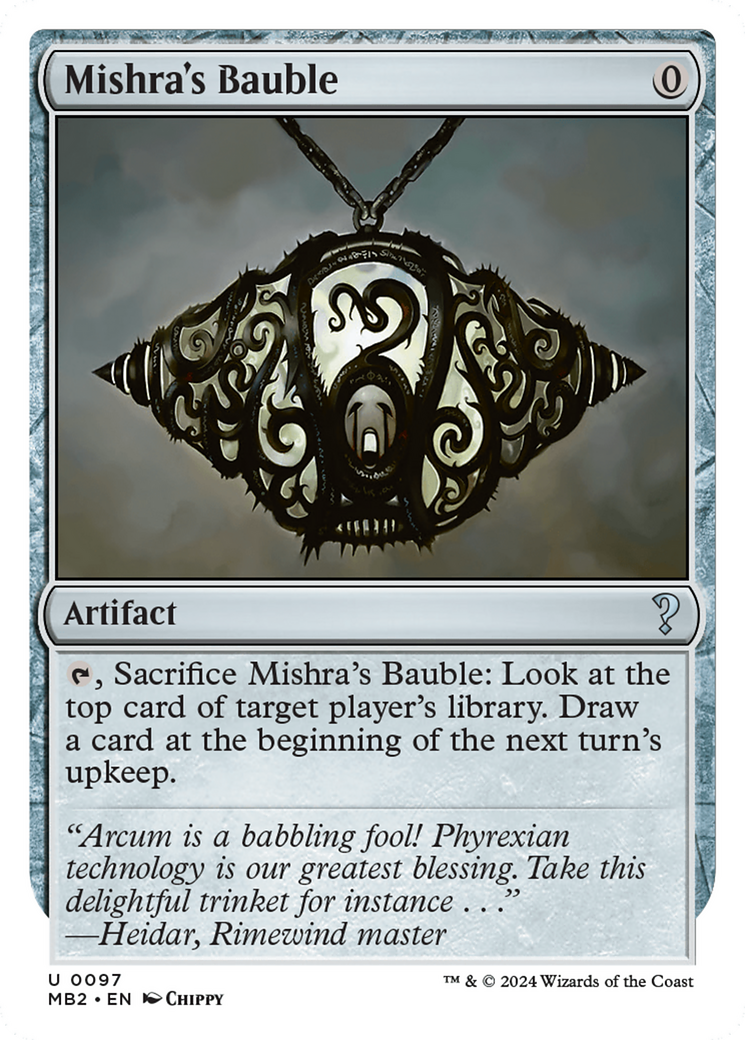 Mishra's Bauble (White Border) [Mystery Booster 2] | Devastation Store