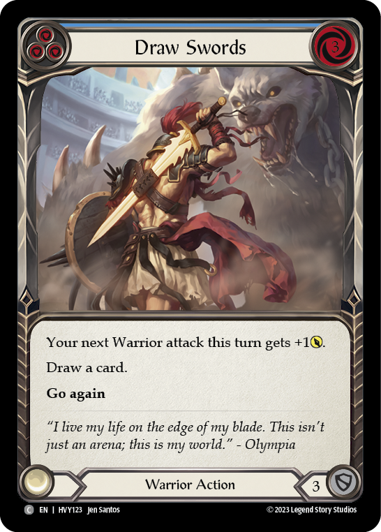 Draw Swords (Blue) [HVY123] (Heavy Hitters)  Rainbow Foil | Devastation Store