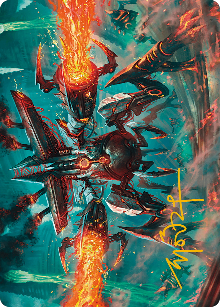 Exterminator Magmarch Art Card (Gold-Stamped Signature) [Modern Horizons 3 Art Series] | Devastation Store