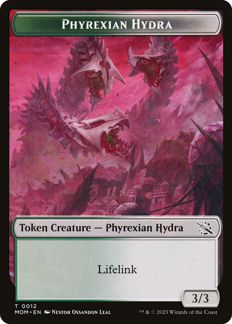 Warrior // Phyrexian Hydra (0012) Double-Sided Token [March of the Machine Tokens] | Devastation Store