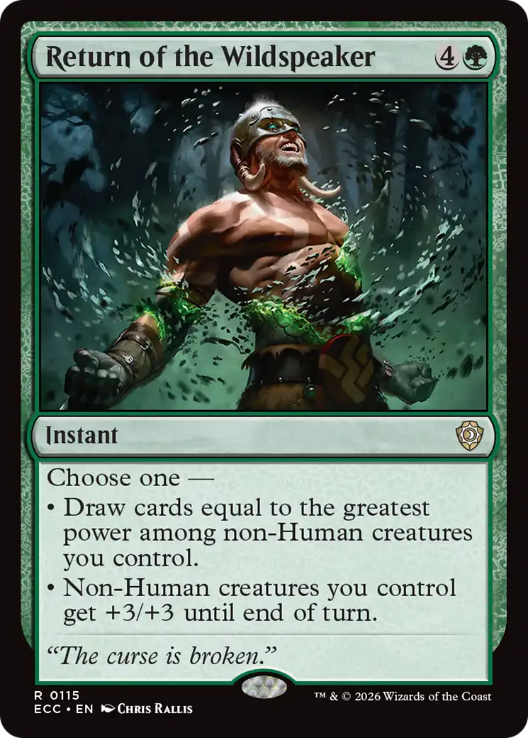 Return of the Wildspeaker [Lorwyn Eclipsed Commander] | Devastation Store