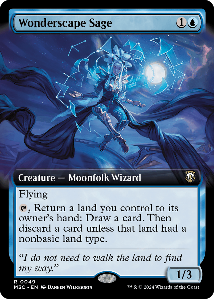 Wonderscape Sage (Extended Art) [Modern Horizons 3 Commander] | Devastation Store