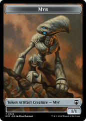 Construct (Ripple Foil) // Myr Double-Sided Token [Modern Horizons 3 Commander Tokens] | Devastation Store