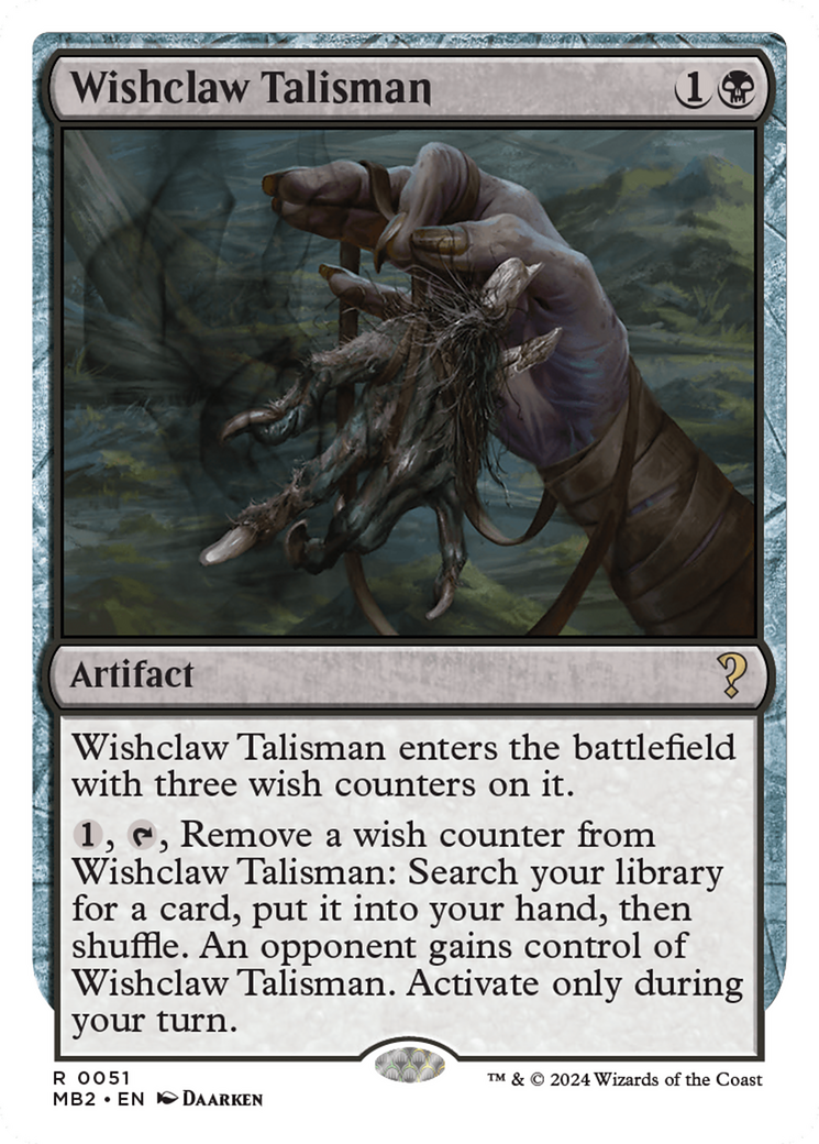 Wishclaw Talisman (White Border) [Mystery Booster 2] | Devastation Store