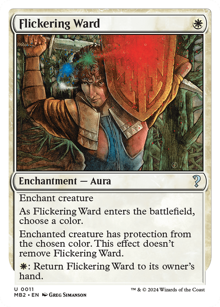 Flickering Ward (White Border) [Mystery Booster 2] | Devastation Store