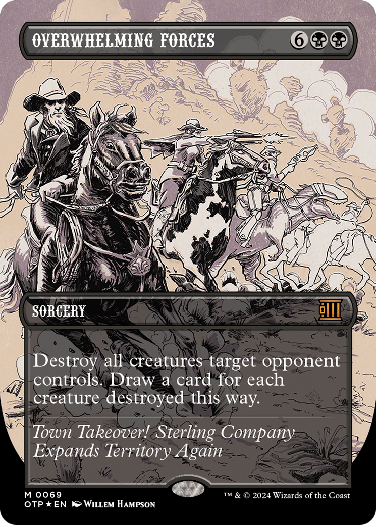 Overwhelming Forces (Textured Foil) [Outlaws of Thunder Junction: Breaking News] | Devastation Store