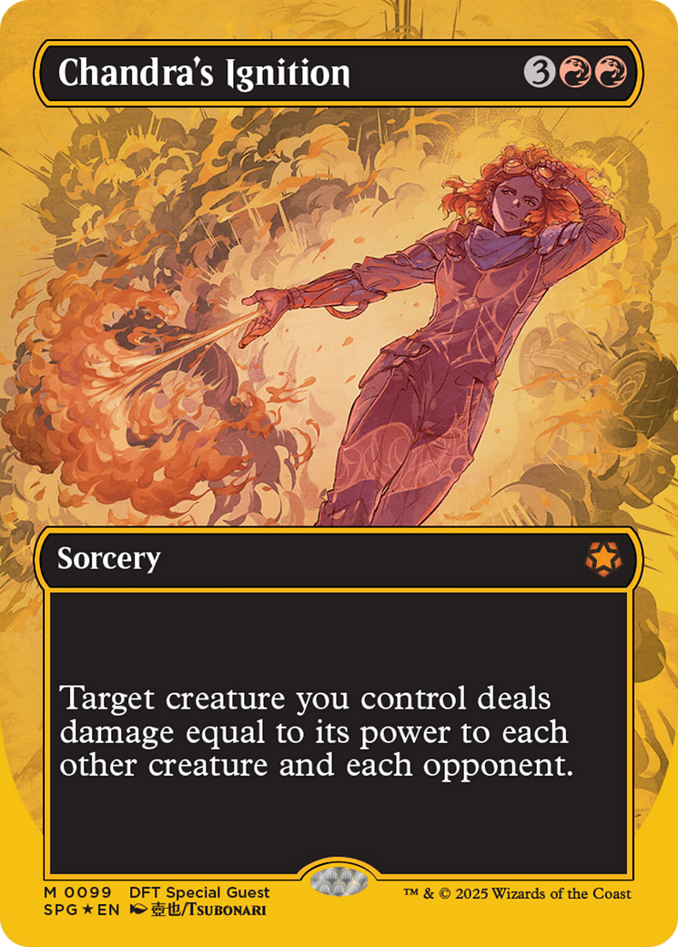 Chandra's Ignition (Borderless) (First-Place Foil) [Aetherdrift Special Guests] | Devastation Store