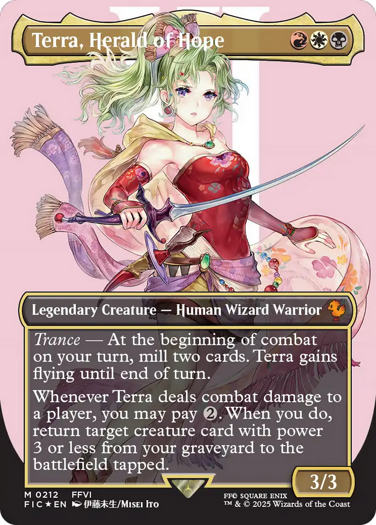 Terra, Herald of Hope (Borderless) (Surge Foil) [FINAL FANTASY Commander] | Devastation Store