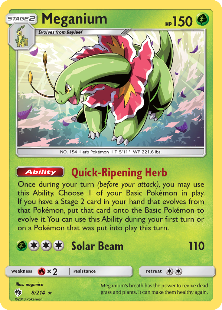 Meganium (8/214) [Sun & Moon: Lost Thunder] | Devastation Store