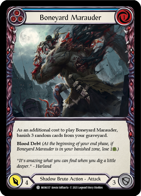 Boneyard Marauder (Blue) [MON137] 1st Edition Normal - Devastation Store | Devastation Store