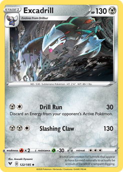 Excadrill (122/185) [Sword & Shield: Vivid Voltage] | Devastation Store