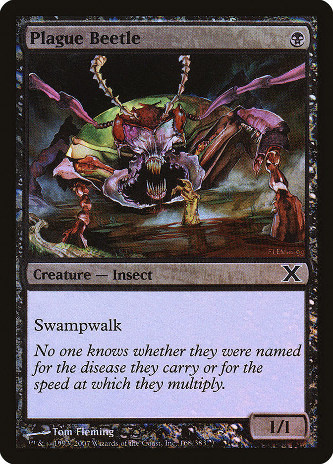 Plague Beetle (Premium Foil) [Tenth Edition] | Devastation Store