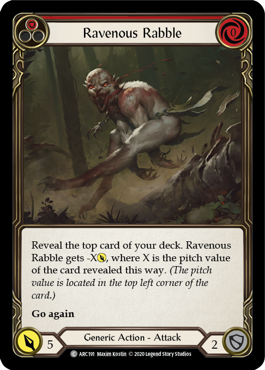 Ravenous Rabble (Red) [ARC191] Unlimited Edition Rainbow Foil - Devastation Store | Devastation Store