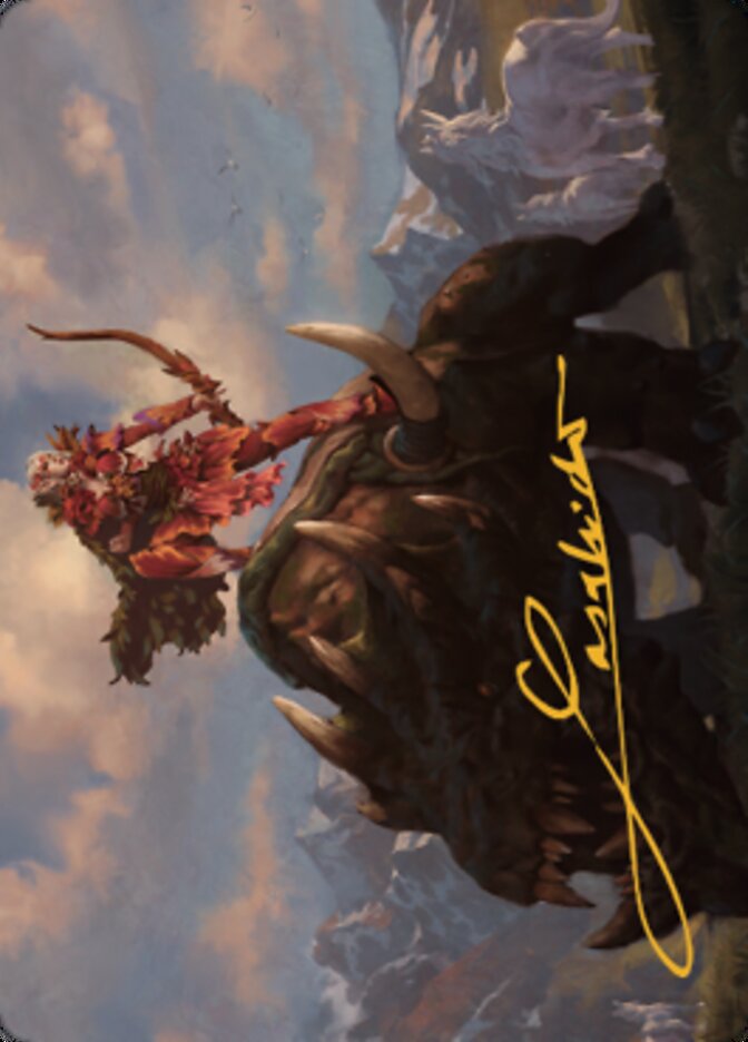 Meria's Outrider Art Card (Gold-Stamped Signature) [Dominaria United Art Series] | Devastation Store