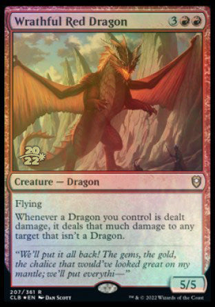 Wrathful Red Dragon [Commander Legends: Battle for Baldur's Gate Prerelease Promos] | Devastation Store