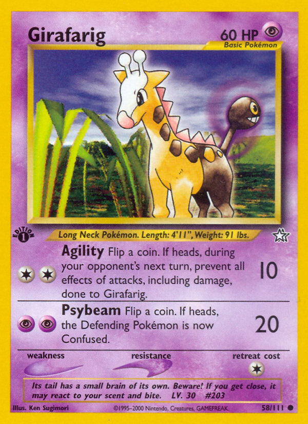 Girafarig (58/111) [Neo Genesis 1st Edition] | Devastation Store