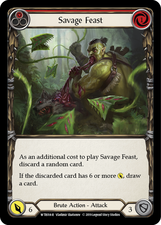 Savage Feast (Red) [WTR014-R] Alpha Print Rainbow Foil - Devastation Store | Devastation Store