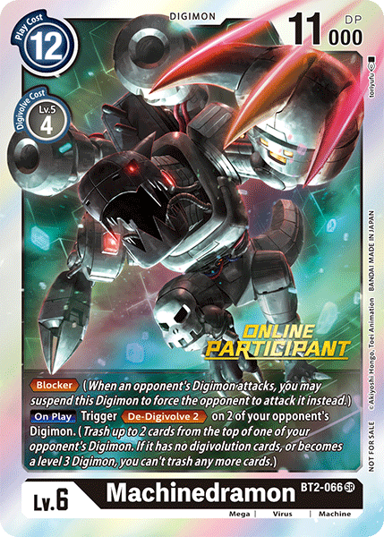 Machinedramon [BT2-066] (Online Participant) [Release Special Booster Ver.1.0 Promos] | Devastation Store