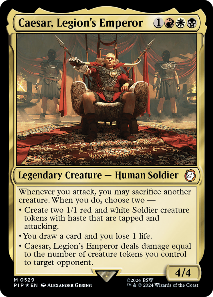 Caesar, Legion's Emperor (Surge Foil) [Fallout] | Devastation Store