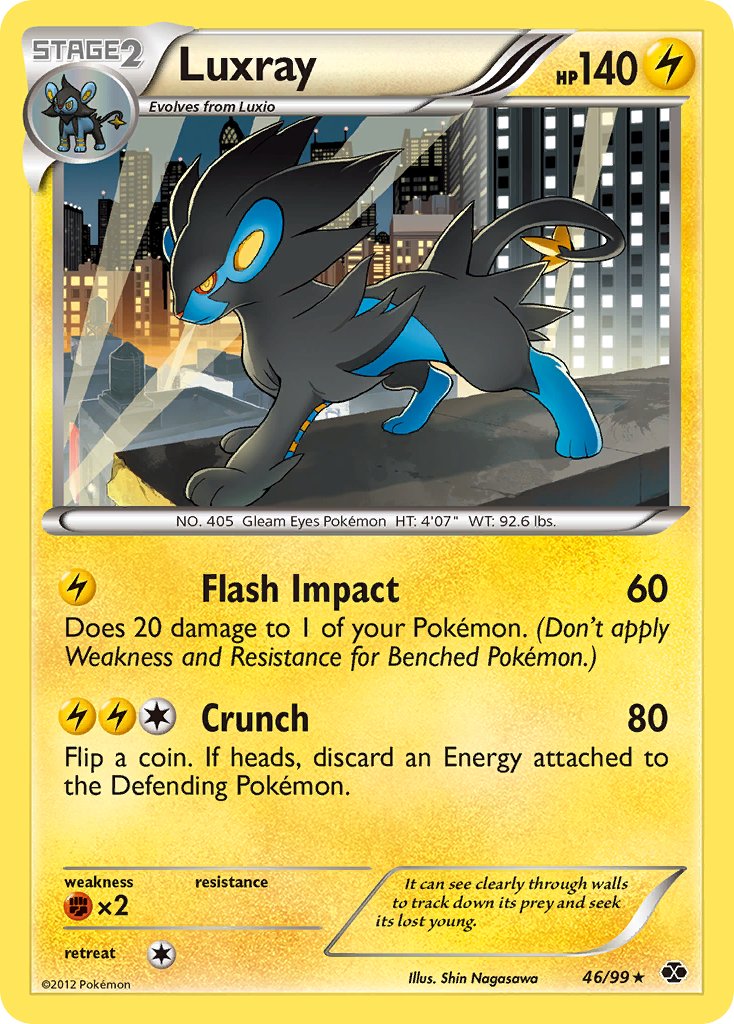 Luxray (46/99) (Cracked Ice Holo) (Blister Exclusive) [Black & White: Next Destinies] | Devastation Store