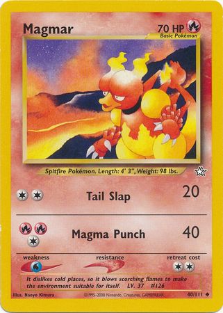 Magmar (40/111) [Neo Genesis Unlimited] | Devastation Store