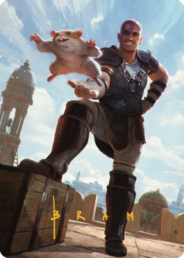 Minsc & Boo, Timeless Heroes Art Card (72) (Gold-Stamped Signature) [Commander Legends: Battle for Baldur's Gate Art Series] | Devastation Store
