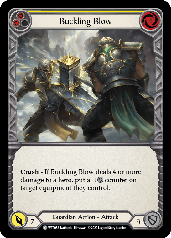 Buckling Blow (Yellow) [WTR058] Unlimited Edition Rainbow Foil - Devastation Store | Devastation Store