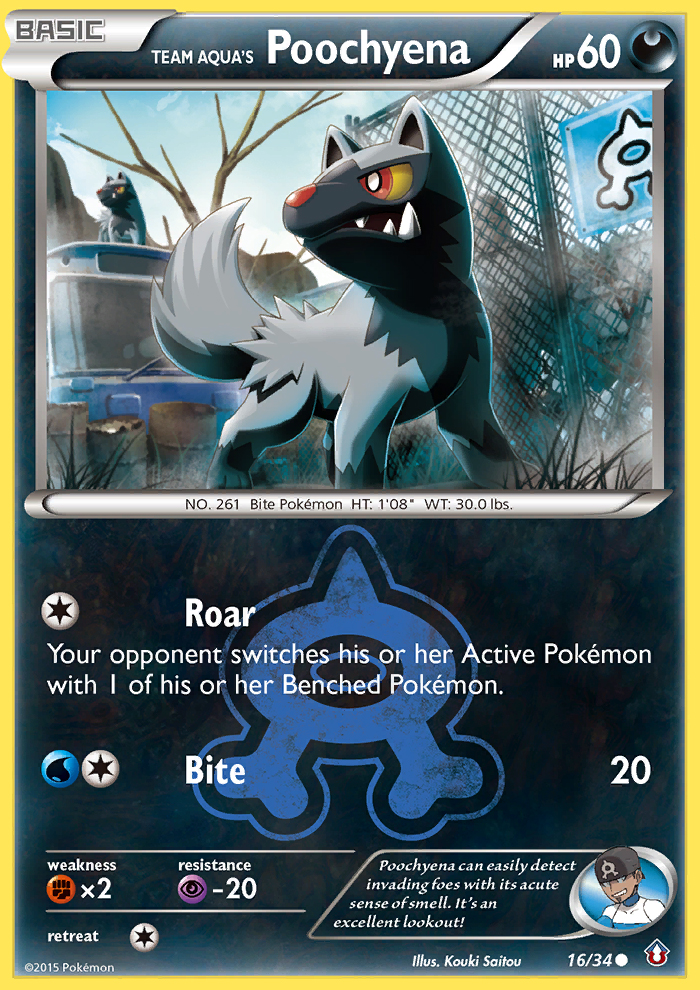 Team Aqua's Poochyena (16/34) [XY: Double Crisis] | Devastation Store